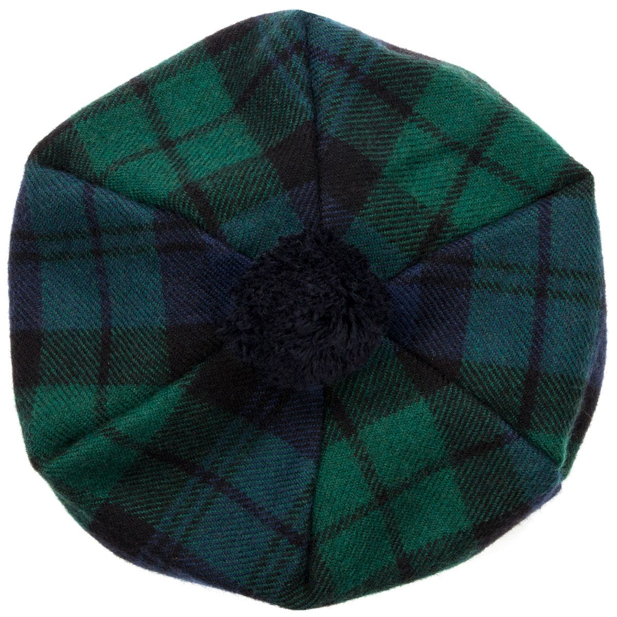 Black Watch Modern Tartan Brushed Wool Tam - Click Image to Close